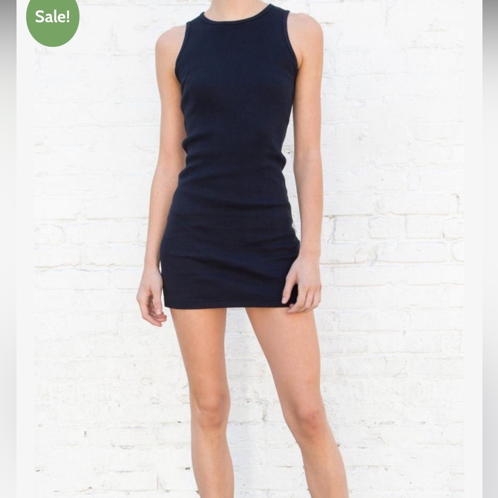 brandy melville holly navy blue mini dress